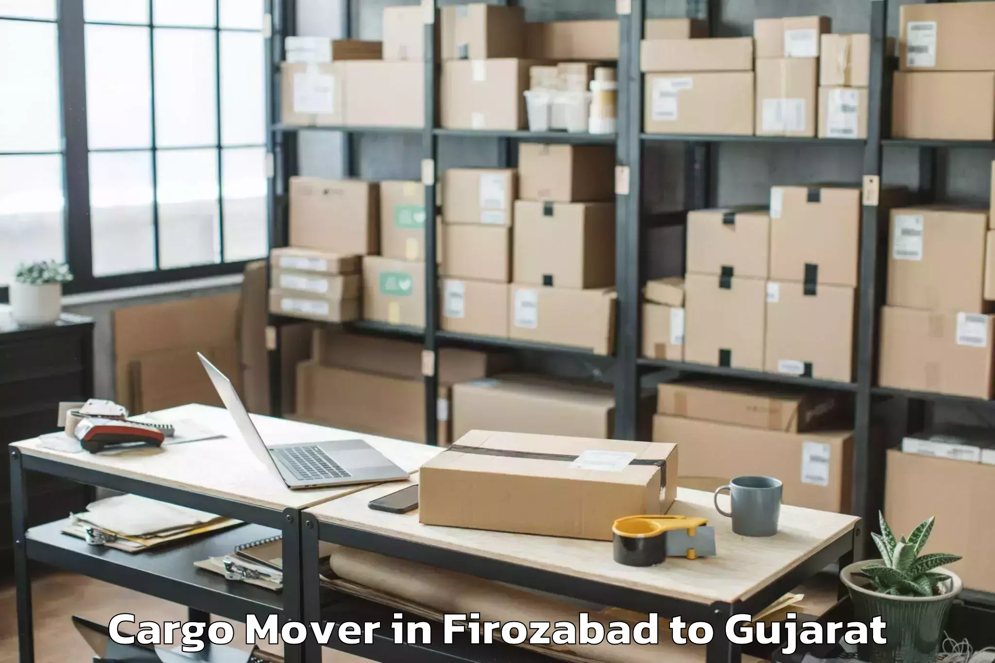 Hassle-Free Firozabad to Garbada Cargo Mover